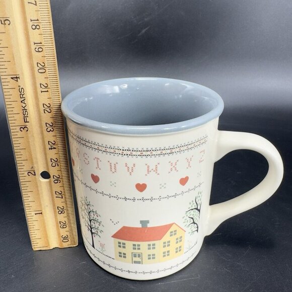 Country Decor Home Coffee Mug Cup Set 2 Mugs Cups Korea Country Setting Graphics - Picture 3 of 13